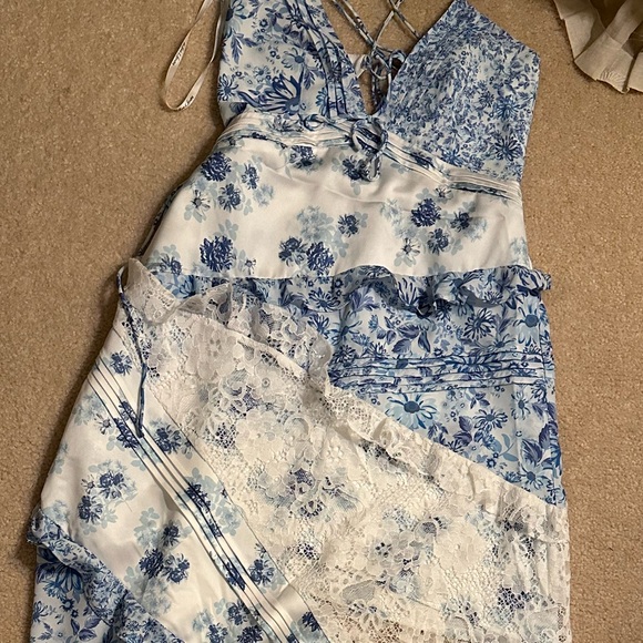 FOR LOVE & LEMONS Rosalyn Maxi Dress in Blue NWT - Picture 5 of 6